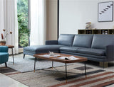 Y-Leah Table basse rectangulaire en Bois de Style Industriel rétro, Cadre en Fer forgé soudé par métal Noir doré 80 × 80 × 40cm