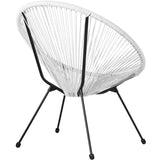 tectake 800729 2 Fauteuils Acapulco de Jardin de Salon Design rétro, pour Un Usage en intérieur et extérieur - Plusieurs Couleurs - (Blanc | no. 403303)