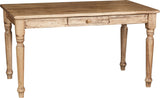 Biscottini Table Non Extensible Style Rustique en Bois Massif Finition de tilleulul Noyer L140xPR80xH80 cm