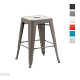 Duhome Tabouret de Bar métal au Design Industry Gris empilable sélection de Couleurs Chaise en Fer rétro