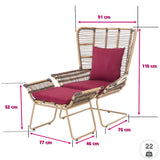 Noel: -63% Fauteuil Alice en rotin Croco