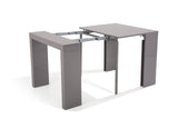 Soliving ATLAS Console 4 Allonges, Autre, Gris, 45 x 90 x 75 cm