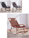 Chaise à Bascule Chaise en rotin à Bascule, Chaise Longue de Jardin Fauteuil for terrasse de Jardin Patio Lawn Deck Chaise de détente inclinable avec Repose-Pieds Lit de Soleil inclinable Max.150kg