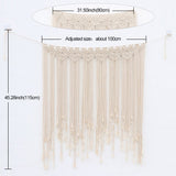 Aparty4u Grande Faite à la Main macramé tentures murales 114,3 x 99,1 cm, Uniformément tissé Tenture Murale Banderole Corde en Coton Frange Boho de Mariage Toile de Fond Décorations Home Art Décor