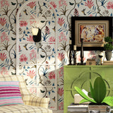 LianLe Papier Peint Forêt Mystique Fleurs Oiseaux Papillons Wall Papper Décoration Mural,A