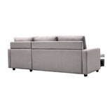 Furniture 247 Canapé en L interchangeable- Gris