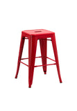 Duhome Tabouret de Bar métal au Design Industry Rouge empilable sélection de Couleurs Chaise en Fer rétro