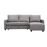 Furniture 247 Canapé en L interchangeable- Gris