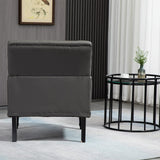 SEPNINE Fauteuil Classique en Cuir synthétique - pour Salon et Chambre - Charge maximale : 150 kg (Gris)