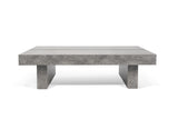 Delamaison Jinto Table, Aspect béton, Gris, 94 x 62 x 25 cm