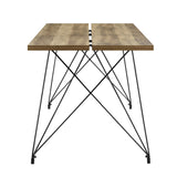 [en.CASA] Table à Manger Table de Salle à Manger Table de Cuisine Table de Bureau pour 6 Personnes Acier revêtu par Poudre MDF furniert 178cm x 78cm x 77cm Effet Bois