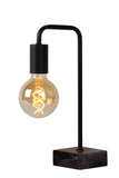 Lucide 45565/01/30 Lampe de table, Acier, E27, 40 W, Noir