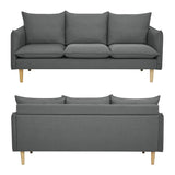 Happy Garden Canapé Droit Viktor 3 Places Gris
