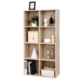 VASAGLE Bibliothèque en bois, Étagère à 4 Niveaux, 8 Compartiments, Armoire, Placard, Maison, Bureau, Couleur chêne clair LBC24NL