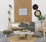 Pirouette Coussin Macrame en Coton Blanc Casse 30 x 50 cm Bobo