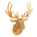bambuswald Tête d'animal en Bois - Trophée/Décoration en Optique 3D - Cerf 40x25x55 | Chambre Bébé & Enfant | Décoration Murale | Panneau Mural Animal Trophy Wandskupltur Tête + Manuel Allemand