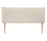 DHOME Tête de lit en Lin Naturel uni avec Bordures Tête de lit rembourrée Chambre à Coucher Moderne Top Trending (Beig, 160x105cm avec Pieds (Lits 150/160))