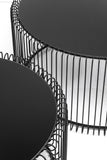 Lot de 2 Tables Basses Rondes en Verre Moderne