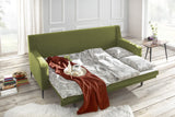 Bobochic BERGEN Canapé de 3 places convertible Vert 222 x 92 x 90 cm