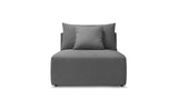 BOBOCHIC METIS Chauffeuse de canapé modulable Gris Foncé 100x98x86 cm