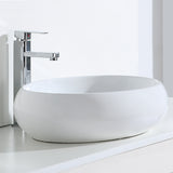 Eridanus, Vasque à Poser Ovale Lavabo Salle de Bain en Céramique Lave-Mains L60*L40*H15cm, Série MALIE-B