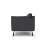 Scandinavian Design, Heaven canapé 3 places, tissu gris foncé, 202 x 83 x 92 cm
