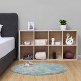 VASAGLE Bibliothèque en bois, Étagère à 4 Niveaux, 8 Compartiments, Armoire, Placard, Maison, Bureau, Couleur chêne clair LBC24NL