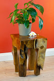 Kinaree HAPO Table d'appoint en Teck Massif en Bois de Racine