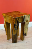 Kinaree HAPO Table d'appoint en Teck Massif en Bois de Racine