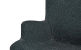 BHDesign Sylvia - Fauteuil Moderne scandinave - Velours - Coloris Gris foncé