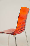 Calligaris - Chaise Leau CS/1273 - en orange transparent