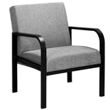 WOLTU SKS07gr Fauteuil Relax Fauteuil de télévision pour la détente Bien rembourré en Acier et Tissu,Gris