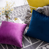 Coussin Canapé en Velours Décoration Chambre Taie d'oreiller Sofa Salon 45 x 45 cm 18"x18" (2 pièces Jaune)