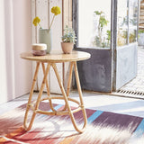 Table Basse Ronde en rotin Naturel