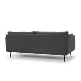 Scandinavian Design, Heaven canapé 3 places, tissu gris foncé, 202 x 83 x 92 cm
