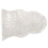 WOLTU TP3524ws Tapis en Peau de Mouton synthétique Fourrure Longue Coussin de Fourrure Imitation 60x90cm, Blanc