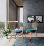 K&CO - Lot de 2 chaises Sixties Bleu Électrique