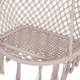 Outsunny Chaise Suspendue hamac de Voyage Respirant Portable dim. 80L x 50l x 150H m Coton Polyester Beige
