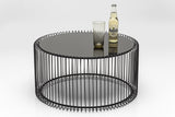 Lot de 2 Tables Basses Rondes en Verre Moderne