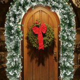 PandaHug 1.8m Guirlande Sapin de Noël Artificiel Neige Guirlande Rotin de Noël Décoration Porte Cheminée Arbre de Noël (1 pcs)