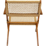 Kare Fauteuil Pliant Rio de Janeiro Chaise, Acacia Plastique, Beige, 72,5x64x78cm