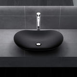 Lavabo vasque à poser noir 63cm lave main Sogood Bruxelles858B 63x36,5x14cm