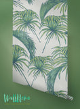 Papier peint Motif Tropical - Exotique amovible Papier peint papier peint Feuilles - Palm - Sticker mural - Motif Tropical Palm feuilles autocollant papier peint, 53 Cm wide by 121 Cm Tall