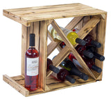 Kistenkolli Altes Land Étagère à vin Blanc/naturel 50 x 40 x 27 cm Caisse pour pommes Rangement de bouteilles Rangement pour journaux