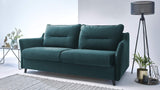 BOBOCHIC LOFT Canapé convertible 3 places Bleu Canard 191x100x88 cm