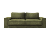 Milo Casa Canapé Velours Convertible, Gaia, 4 Places, Vert, 250x100x84