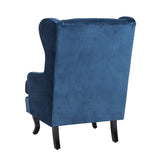 Fauteuil en Velours Bleu foncé Alta