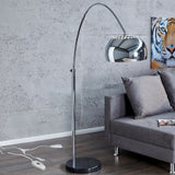 Rétro lampe "BIG BOW" | argent, avec variateur d'intensité | lampe sur pied