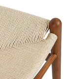 Tomile Hans Wegner Chaise de salle à manger moderne en bois, en forme de Y, avec siège et accoudoirs en chanvre massif, pour salle à manger et salon, couleur bois d'ash, couleur noyer