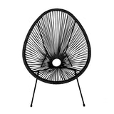 Happy Garden Lot de 2 fauteuils Oeuf Acapulco Noir